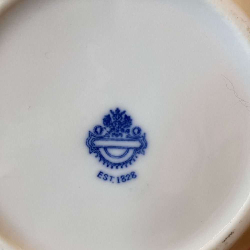 FW & Co Vintage Hand Painted Floral‎ Porcelain Hinged Trinket Box England - Picture 2 of 14